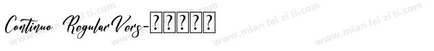Continuo RegularVers字体转换